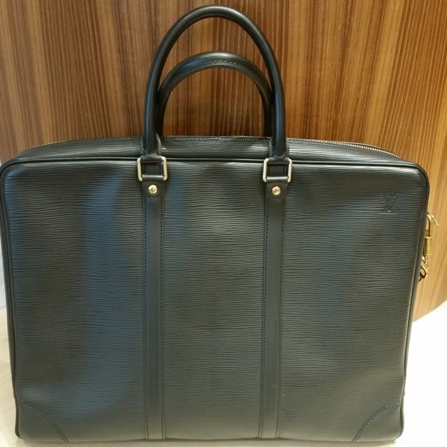 LOUIS VUITTON Business bag M59162 Porte de Cuman Voyage Epi Leather bl –