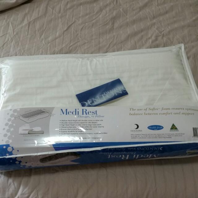Brand New Dentons Medi Rest Therapeutic Pillow The Ultimate neck Support for Side Sleepers Babies Kids Bathing Changing Other Baby Bathing Changing Needs on Carousell