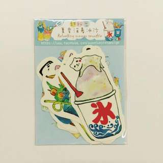 【手繪貼紙】夏季消暑冰沙