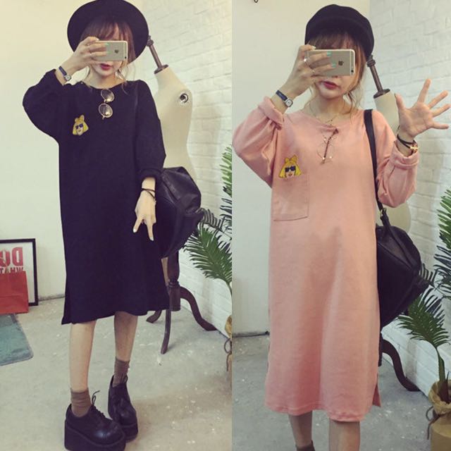 Girl Cartoon Peek Korea Style Cartoon Art Drawing Loose Stylenanda
