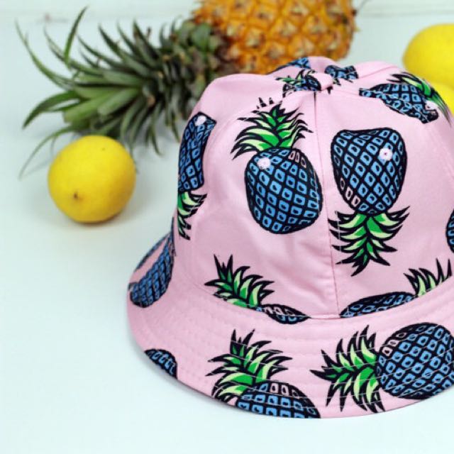 pink pineapple bucket hat
