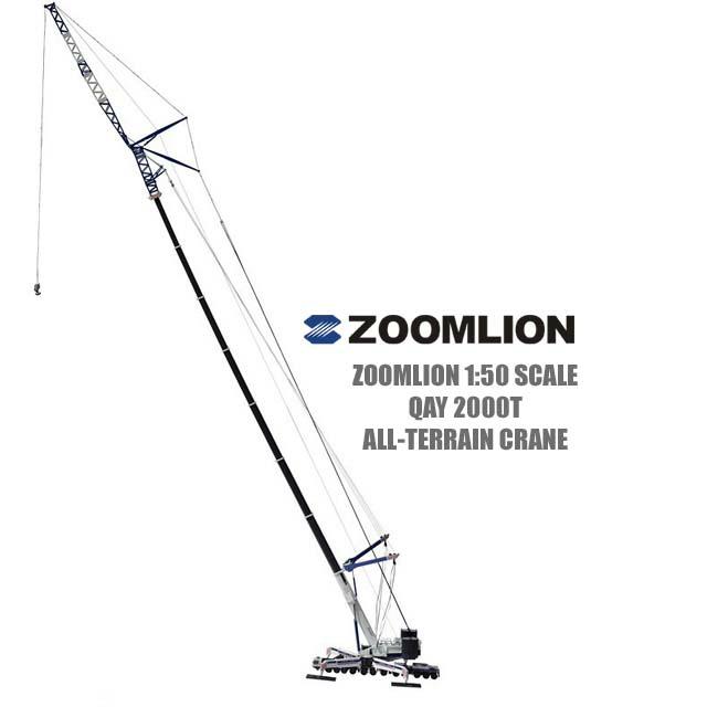 ZOOMLION 1/50 QAY2000 12-axle 2000t Super Mobile Crane Diecast Model Rare! 