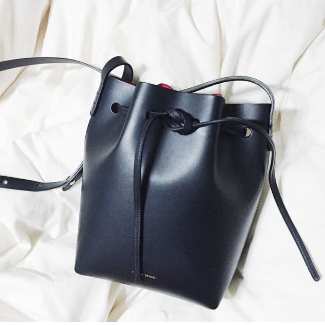 Mansur Gavriel Mini Bucket Bag Black Flamma Luxury On Carou