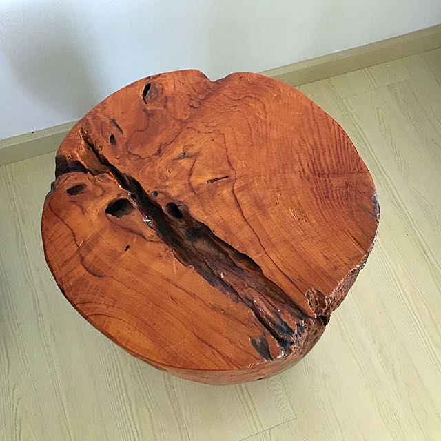 Real Tree Trunk 100 Wood Side Table Stool Seat Furniture On