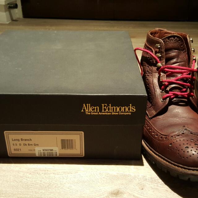 Allen edmonds long branch wingtip boots deals