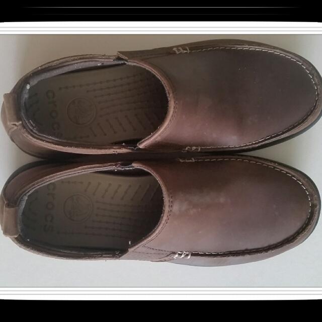 crocs leather shoes