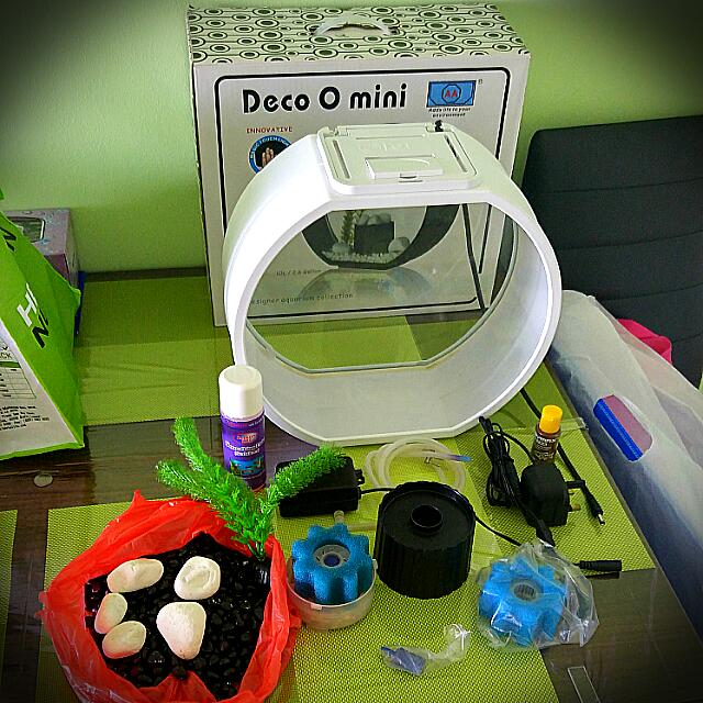 (ITEM RESERVED) Deco O Mini Designer Fish Tank... 10 litres... (Used ...
