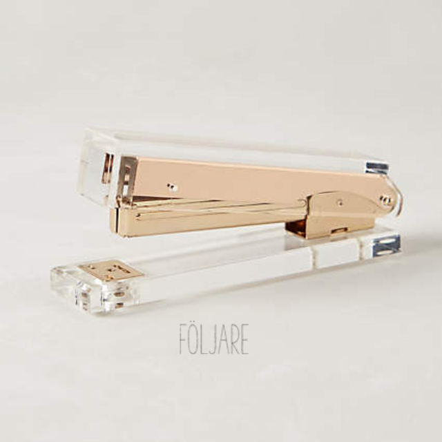 Gold Acrylic Stapler, Design & Craft on Carousell