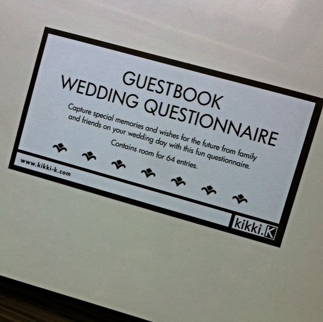 Kikki K Guestbook Wedding Questionnaire Design Craft On Carou
