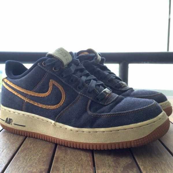 Nike Air Force 1 Premium Denim Men s Fashion Footwear Sneakers