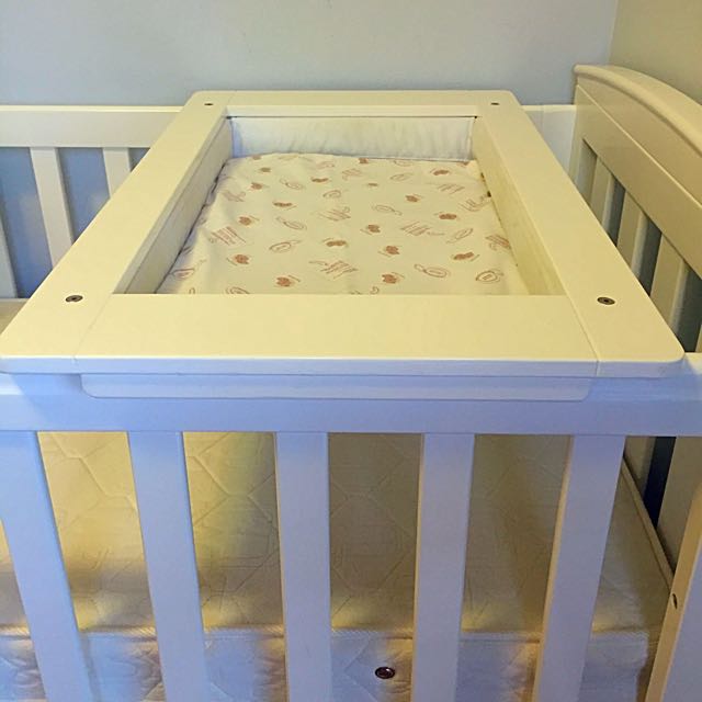 Bebe Care Oxford Cot With Changing Table slider Removable Babies Kids Baby Nursery Kids Furniture Changing Tables Stations on Carousell