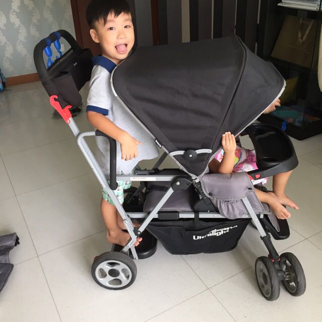 Joovy Caboose too Ultralight Stand on Tandem Stroller Babies Kids Going Out Strollers on Carousell