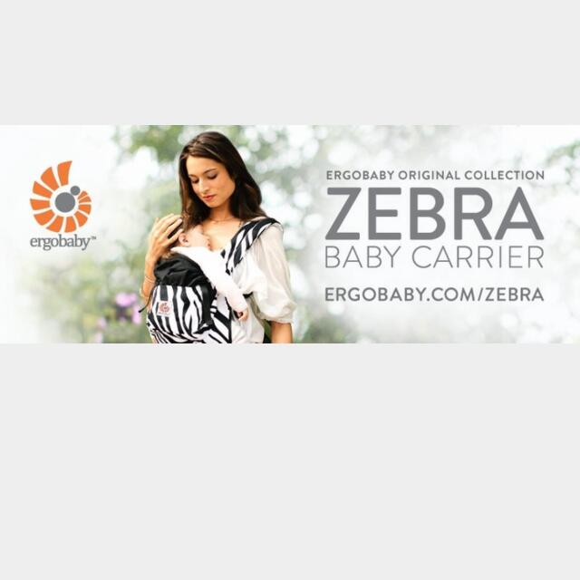 Preloved ERGO BABY CARRIER ZEBRA PRINT Babies Kids Going Out Carriers Slings on Carousell