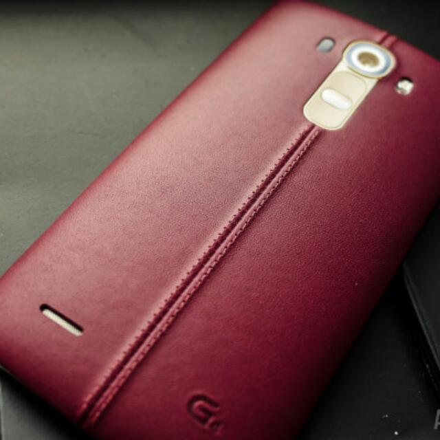 Lg G4 Red Leather Back Cover Electronics On Carousell