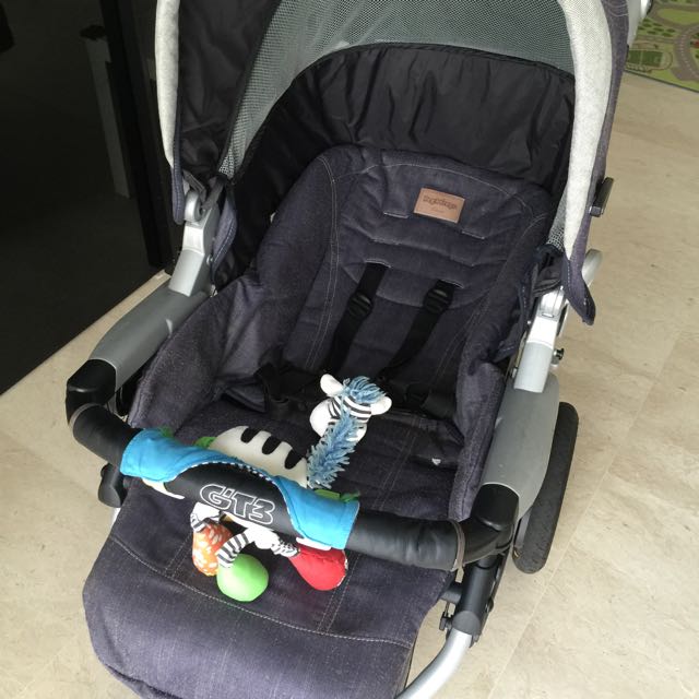 Peg Perego GT3 3 Wheeler Stroller pram buggy denim