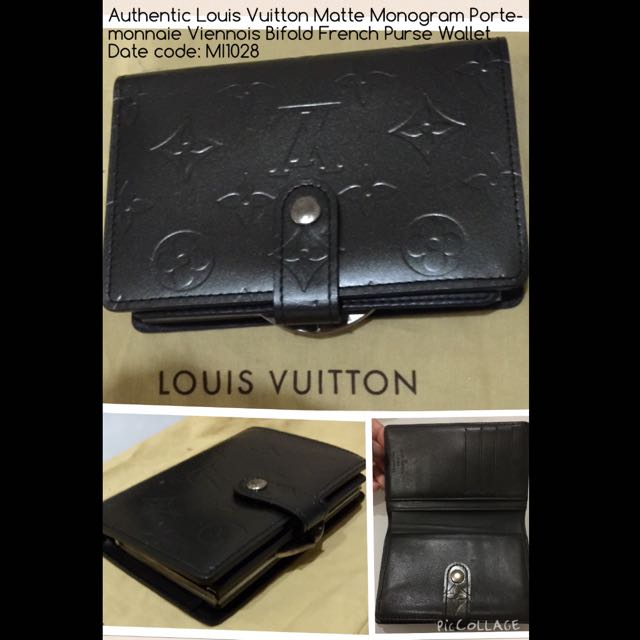 Louis Vuitton Damier Ebene Porte-Monnaie Viennois French Wallet