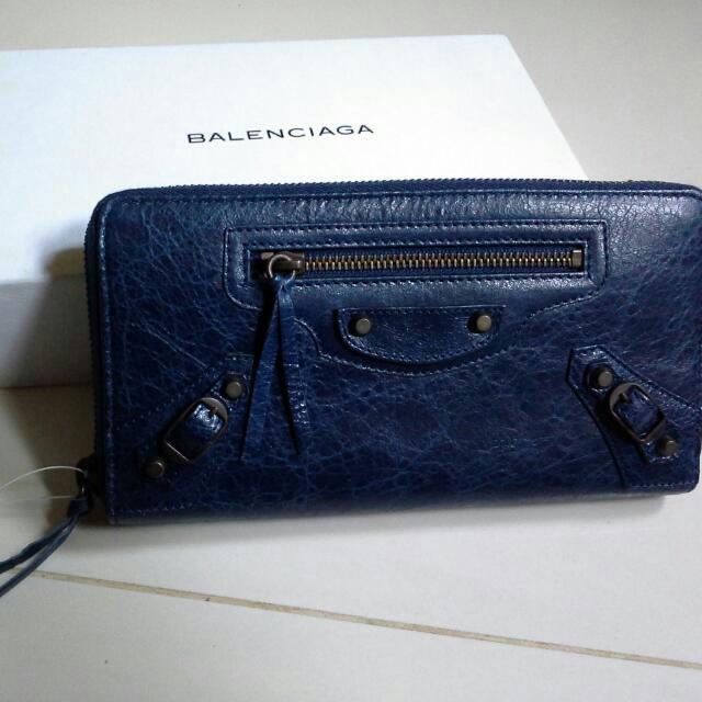 balenciaga classic continental zip around wallet