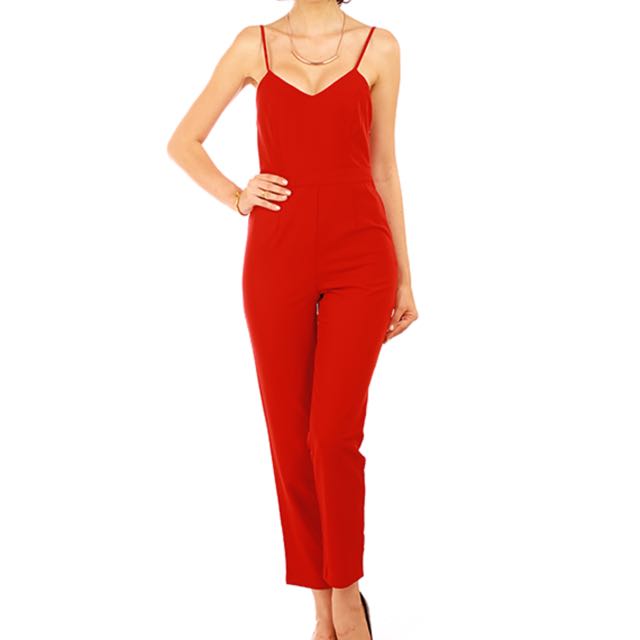 Forever 21 Red Jumpsuit