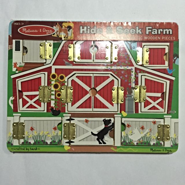 Melissa Doug Wooden Toys Hide Seek Farm Bug Catching Game