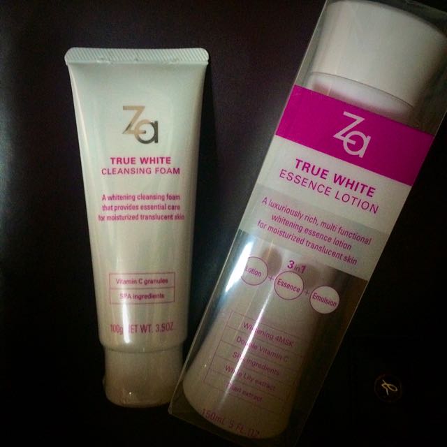Za True White Cleansing Foam Essence Lotion Health Beauty On Carousell