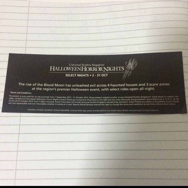 Universal Studios Singapore Halloween Horror Nights Discount Voucher