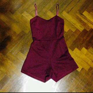 Maroon Romper