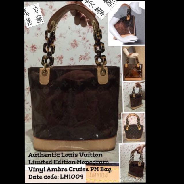 Louis Vuitton Limited Edition Monogram Vinyl Ambre Cruise Tote Bag