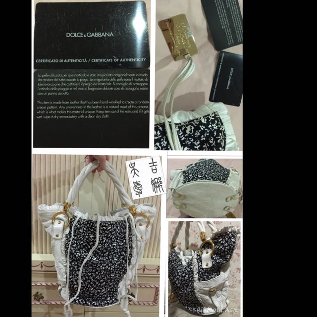 RESERVED-Authentic New D&G Dolce and Gabbana Limited Edition 20th  Anniversary Distressed Off-White Leather Extra Large Tote, Luxury on  Carousell