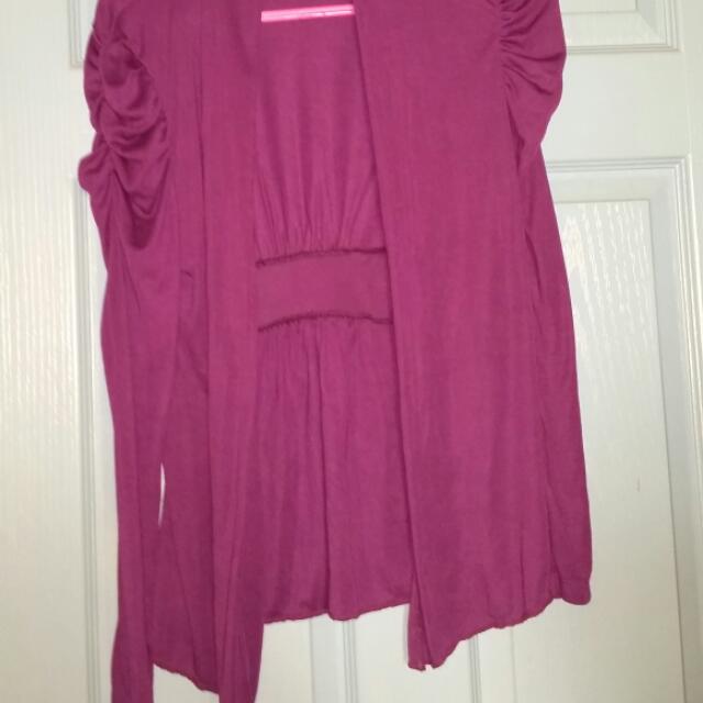 Purple cardigan hotsell plus size