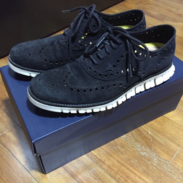 Cole Haan Zerogrand Wing Oxford Shoes In Black, Men's Fashion on Carousell