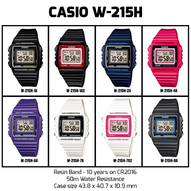 Casio sale w215h strap