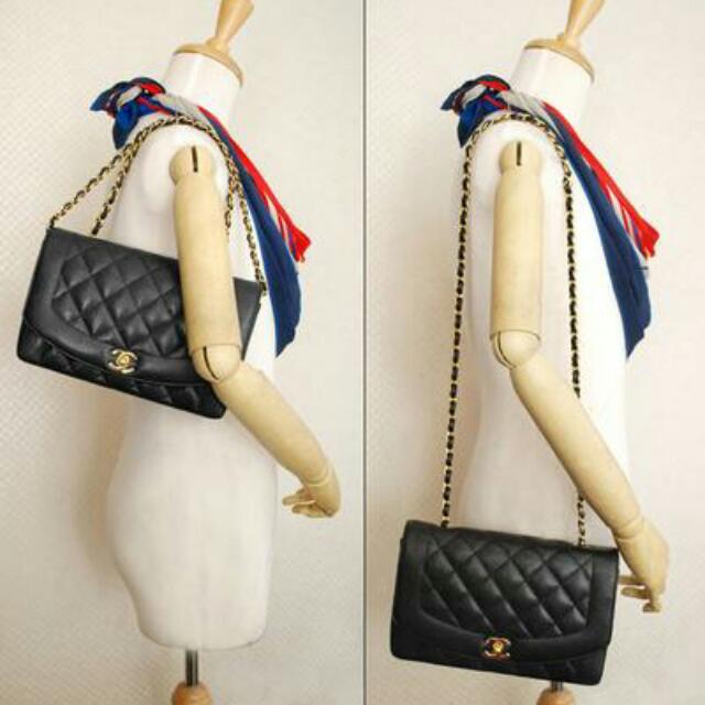 Vintage Chanel Diana Flap In Caviar, Luxury on Carousell