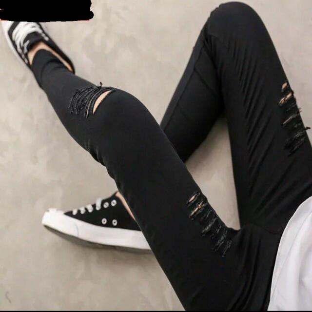 BNIP Jean Leggings with Holes, Women's 