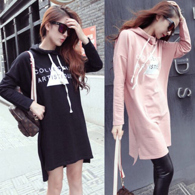 Hooded shift dress clearance