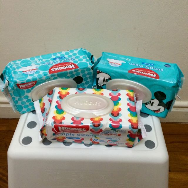 Huggies Simply Clean Baby Wipes (Mickey Mouse), Babies & Kids, Bathing