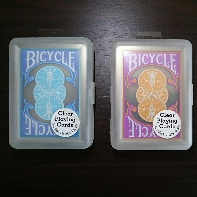 bicycle hoyle clear playing cards