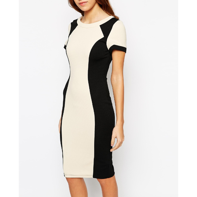 BNWT Paper Dolls Textured Pencil Dress With Contour Panel Women s