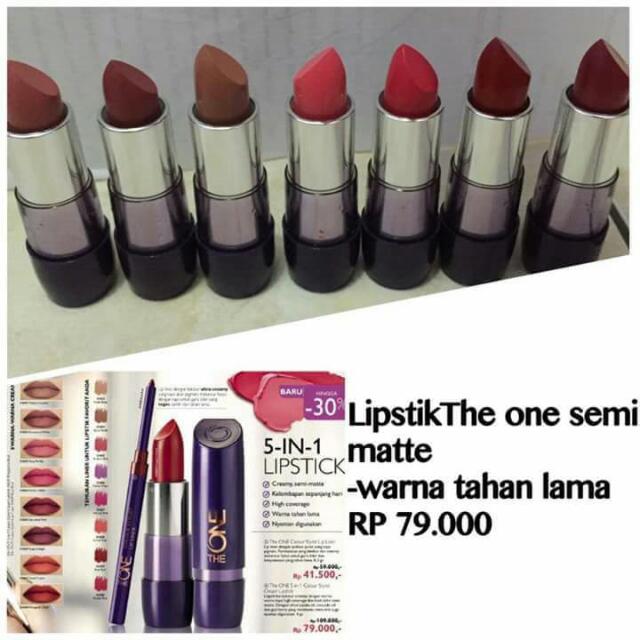Lipstik The One Semi Matte Oriflame Kesehatan Kecantikan Di