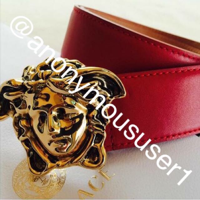 versace red belt