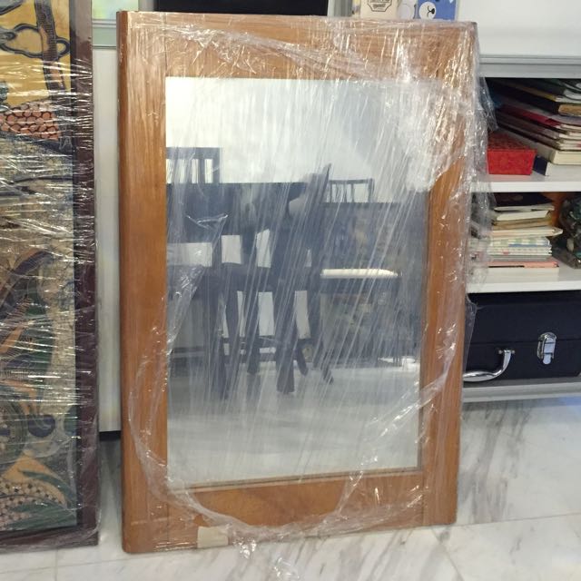 Wall Mirror With Wood Frame, Furniture & Home Living, Home Decor