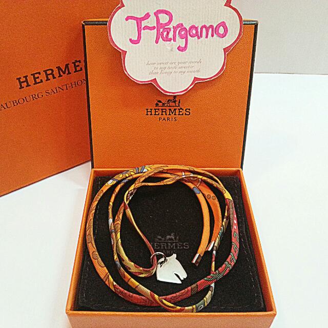 Authentic Hermes Horse Head Charm Tourbillon Bracelet/Necklace/Bag 