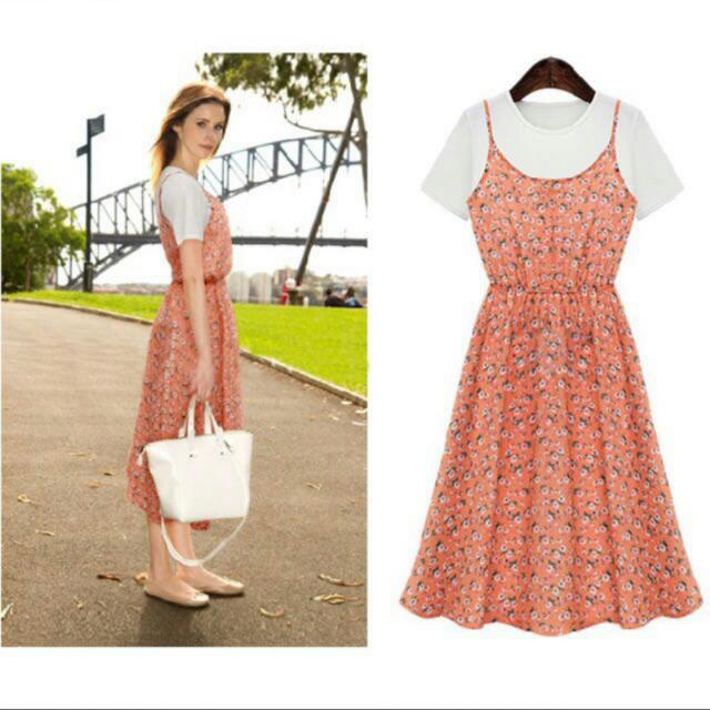Frock with shop inner t shirt