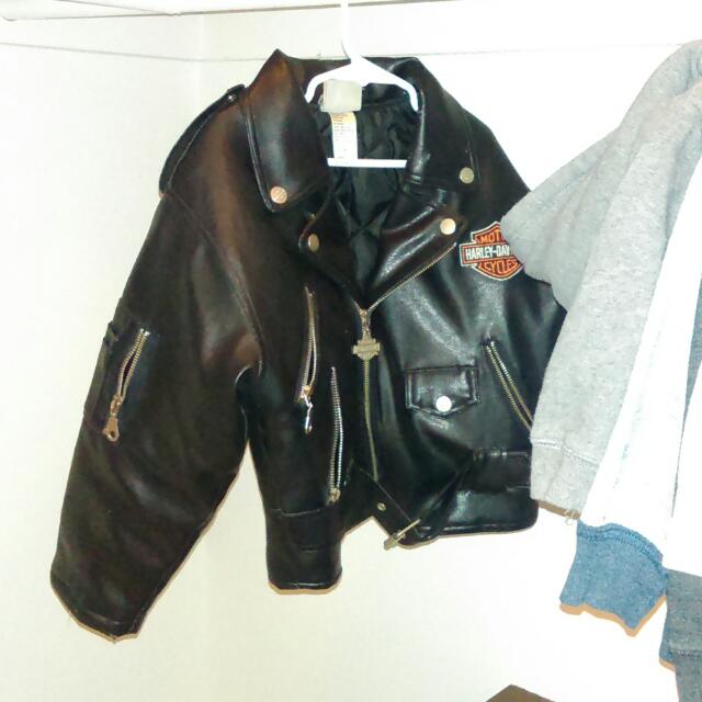 Harley Davidson kids leather jacket Babies Kids on Carousell