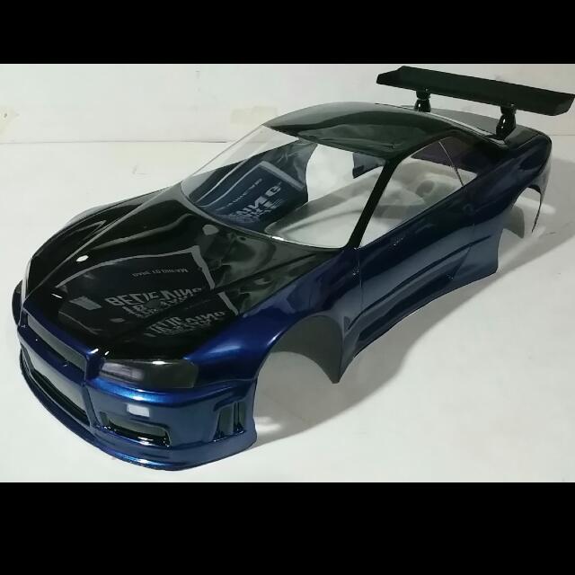 Sale 110 Nissan GTR R34 Skyline 1 10 RC Body Shell Hobbies