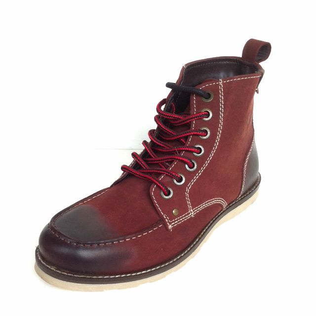 BNIB Crevo Buck Leather Boots Ox Blood