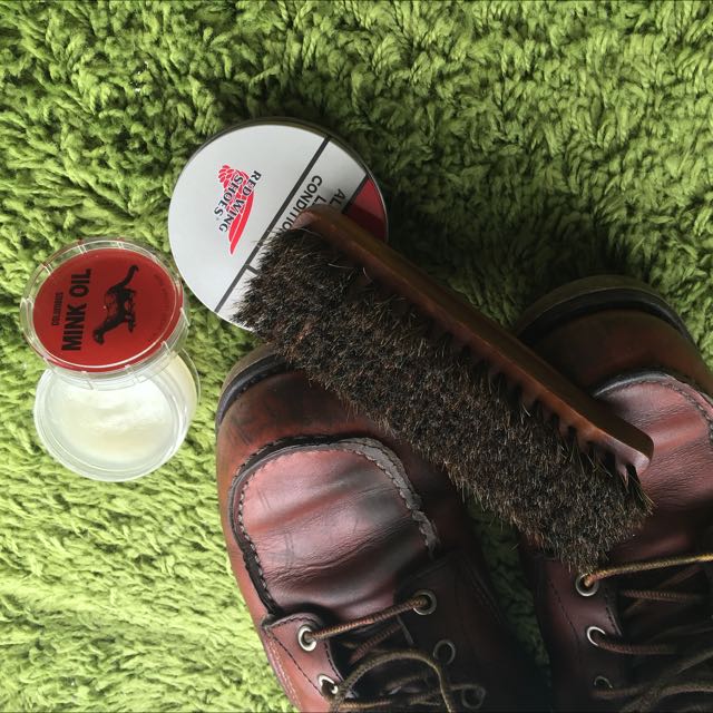 Horse Hair brush for red wing danner etc leather boots and leather goods