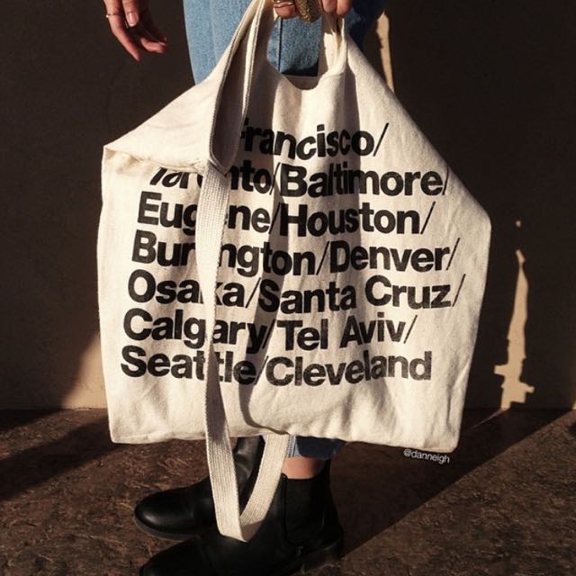 American apparel cities tote bag clearance