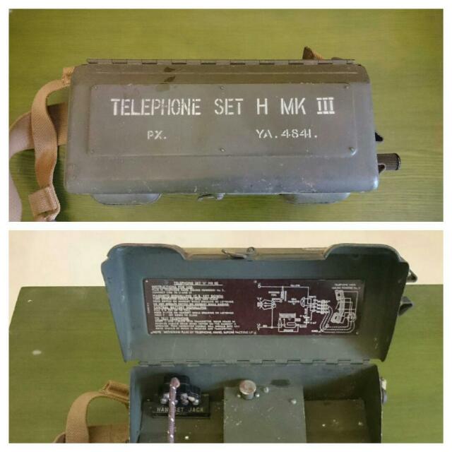 World War 2 British Field Telephone Set, Vintage & Collectibles on