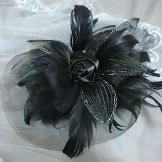 黑色髮飾 禮服 婚紗