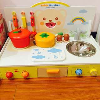 💯正品 日本mother Garden 微笑熊桌上廚房組